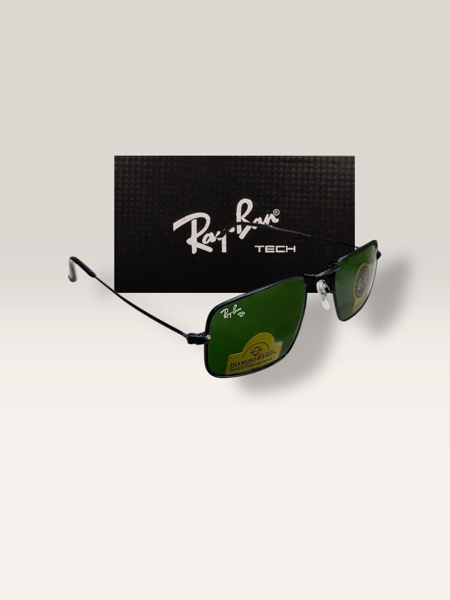 RayBan RB 3746 Premium Arista Black Sunglasses Men - Green