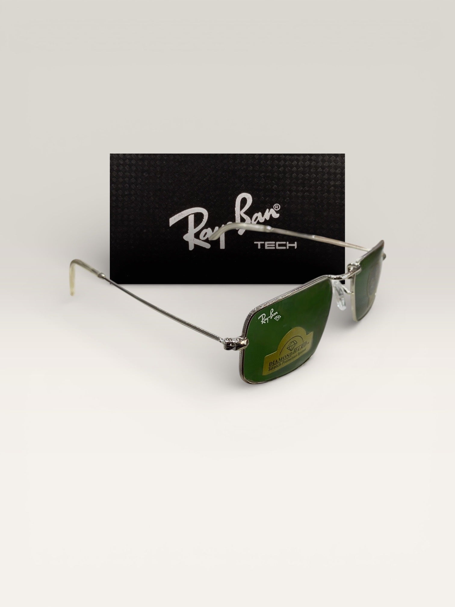 RayBan RB 3746 Premium Arista Silver Sunglasses Men - Green
