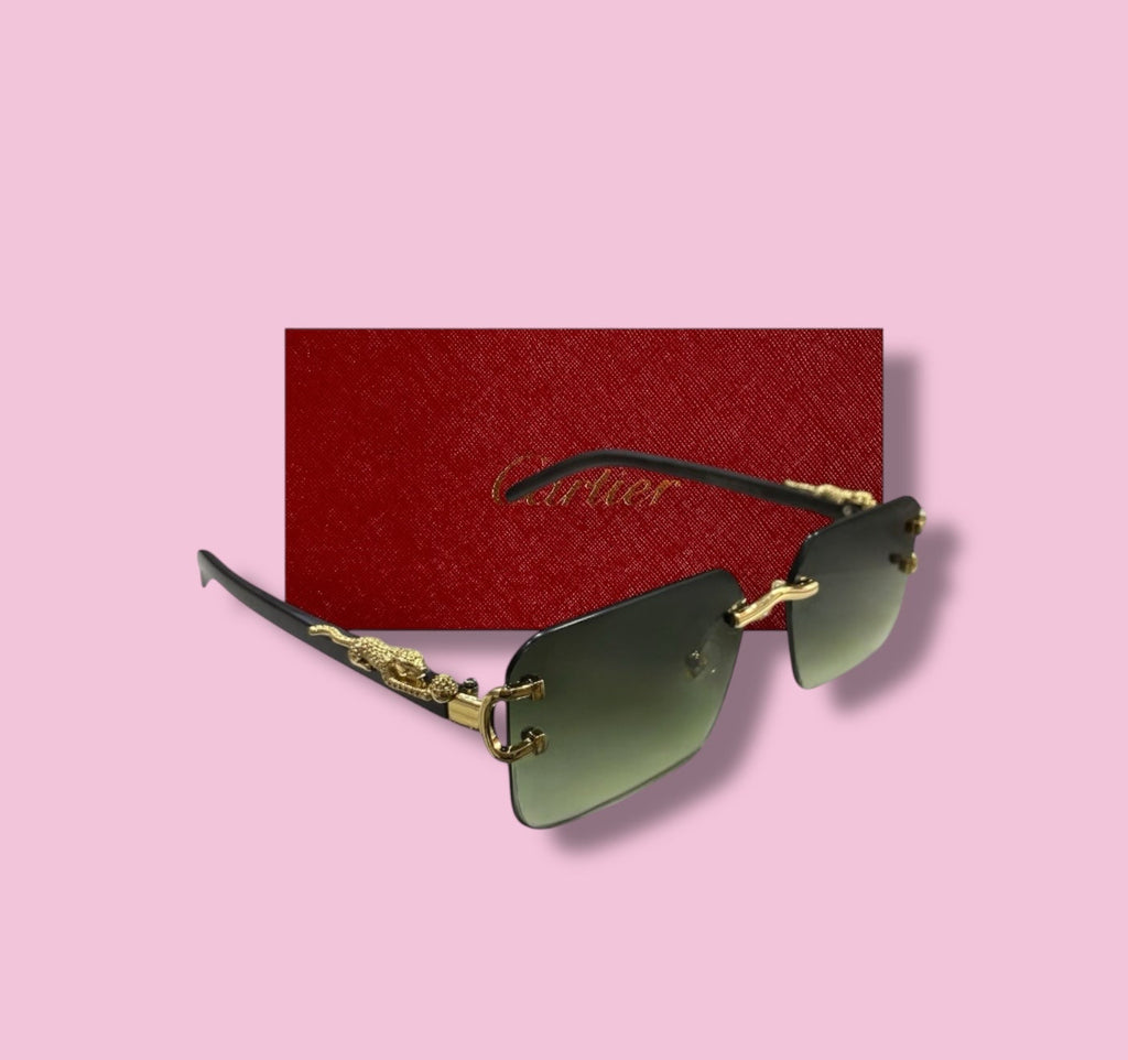 Premium Cartier Rimless Women Sunglasses - Green